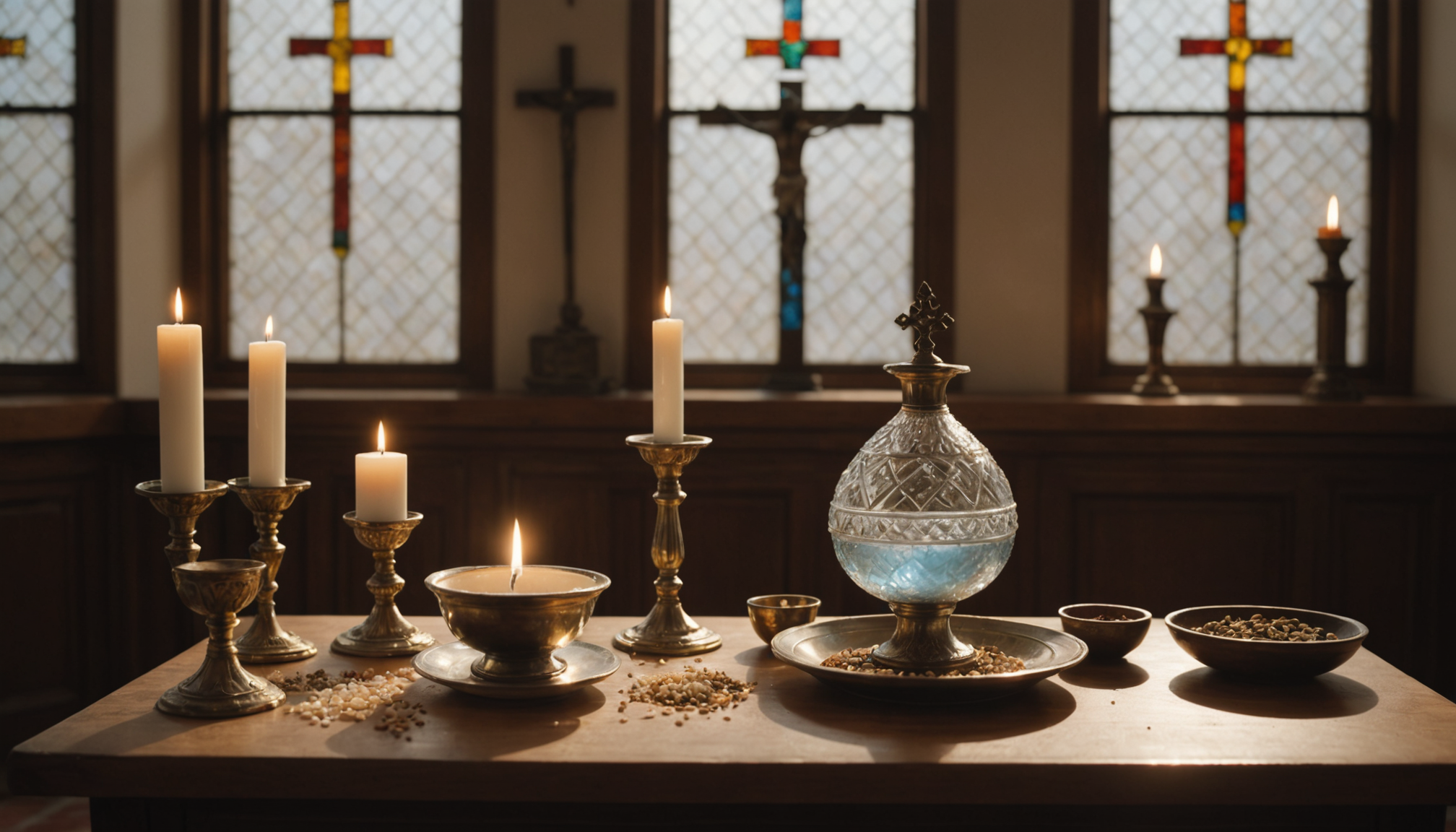 découvrez les usages recommandés de l'eau bénite, du sel et de l'encens dans les pratiques sacramentales, ainsi que les pièges à éviter pour un usage respectueux et efficace.