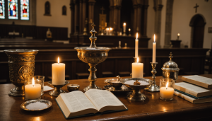Dans la vie spirituelle chrétienne, certains éléments matériels occupent une place essentielle lorsqu&rsquo;il s&rsquo;agit de purification, de protection spirituelle ou encore de rituel religieux. Parmi eux, l’eau bénite, le sel, et l’encens figurent en première ligne. Ces sacramentaux, bien que [&hellip;]